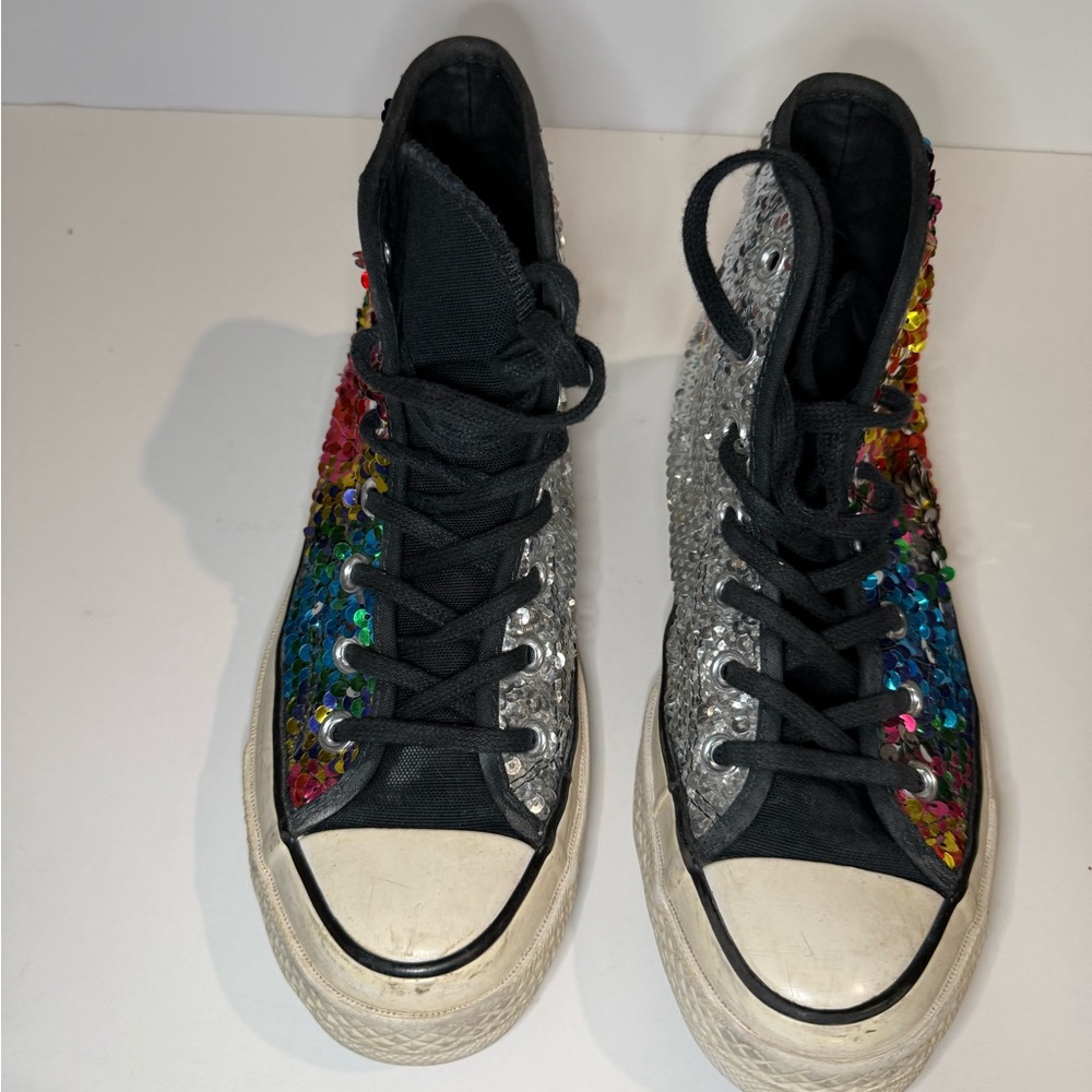 Converse Multicolor Sequin High-Top Sneakers - Picture 4 of 8